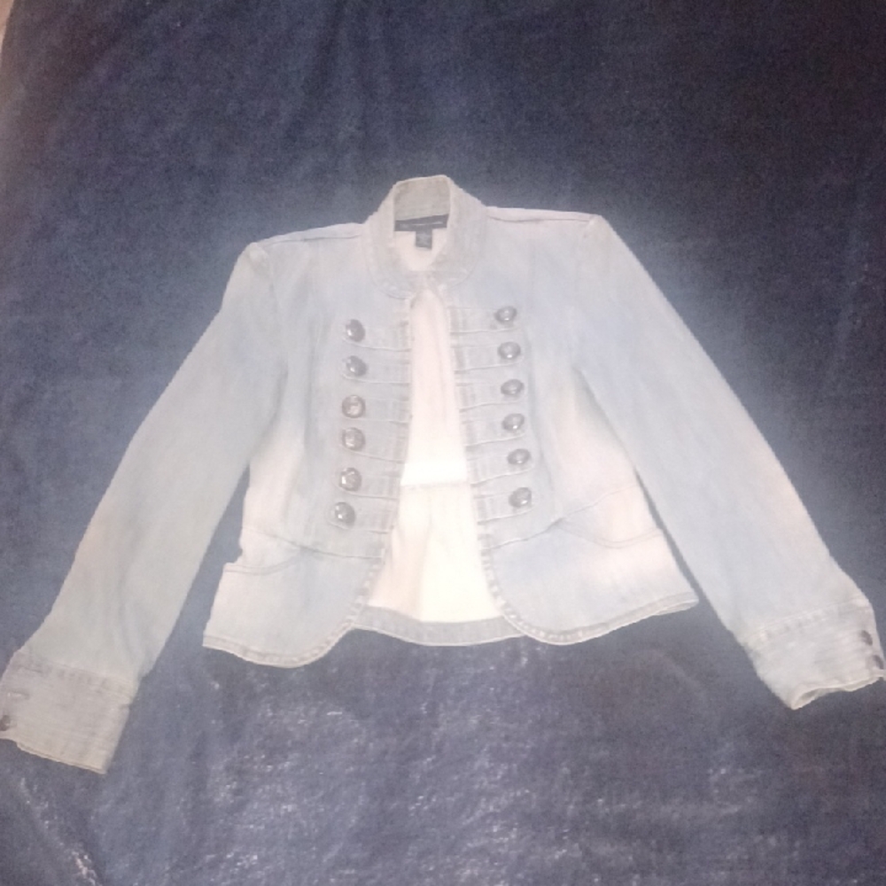 INC International Concepts Light Blue Jean Jacket